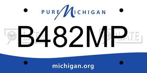 B482MP Michigan License Plate