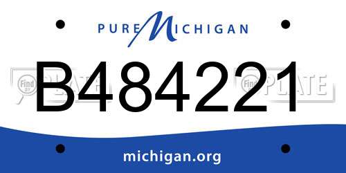 B484221 Michigan License Plate