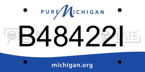 B48422I Michigan License Plate