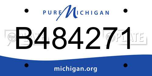B484271 Michigan License Plate
