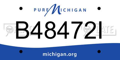 B48472I Michigan License Plate