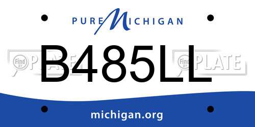 B485LL Michigan License Plate