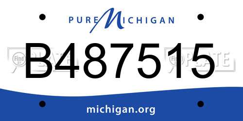 B487515 Michigan License Plate