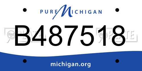 B487518 Michigan License Plate