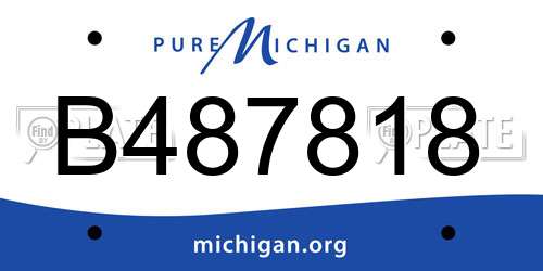 B487818 Michigan License Plate