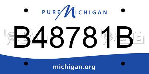 B48781B Michigan License Plate