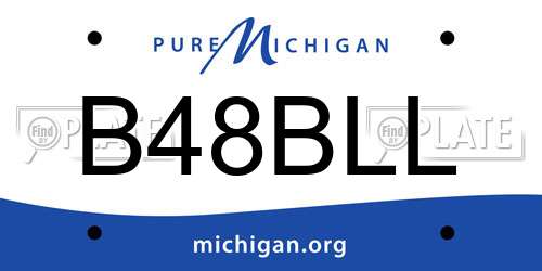 B48BLL Michigan License Plate