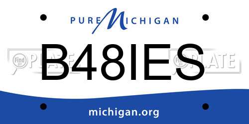 B48IES Michigan License Plate
