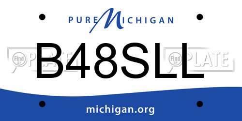 B48SLL Michigan License Plate