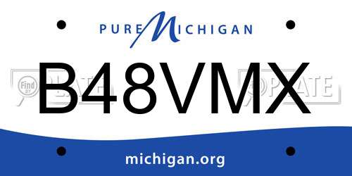 B48VMX Michigan License Plate