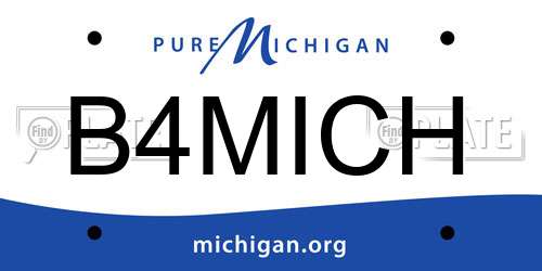 B4MICH Michigan License Plate