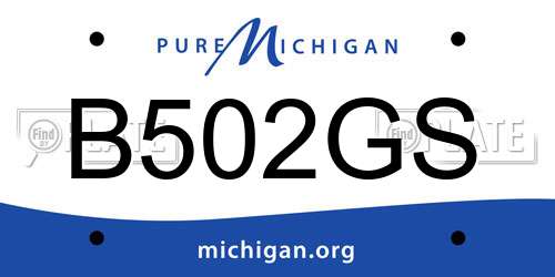 B502GS Michigan License Plate