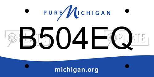 B504EQ Michigan License Plate