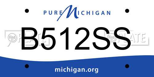 B512SS Michigan License Plate