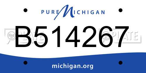 B514267 Michigan License Plate