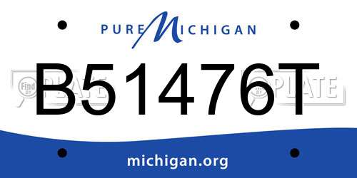 B51476T Michigan License Plate