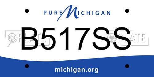 B517SS Michigan License Plate