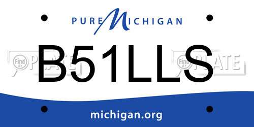 B51LLS Michigan License Plate
