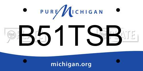 B51TSB Michigan License Plate