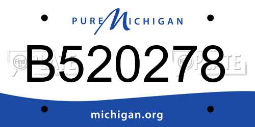 B520278 Michigan License Plate