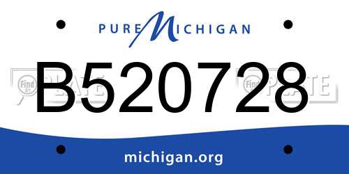 B520728 Michigan License Plate