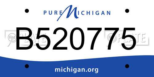 B520775 Michigan License Plate