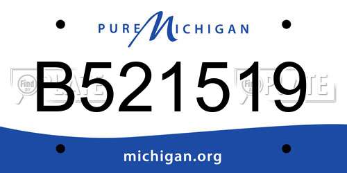 B521519 Michigan License Plate