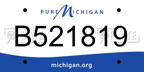 B521819 Michigan License Plate