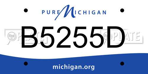B5255D Michigan License Plate