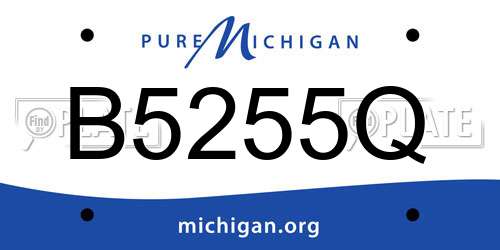 B5255Q Michigan License Plate