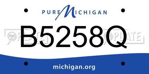 B5258Q Michigan License Plate