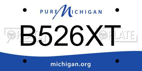 B526XT Michigan License Plate