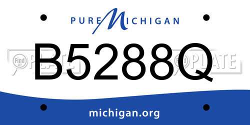 B5288Q Michigan License Plate