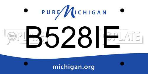 B528IE Michigan License Plate