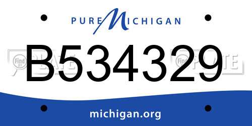 B534329 Michigan License Plate