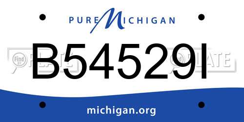 B54529I Michigan License Plate