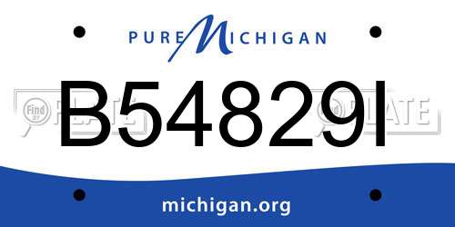 B54829I Michigan License Plate
