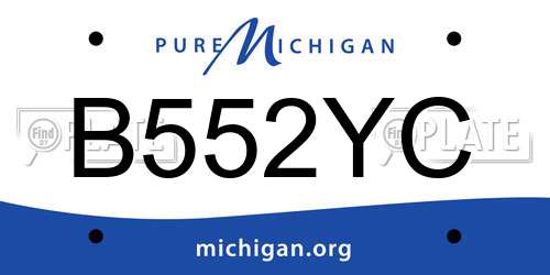B552YC Michigan License Plate