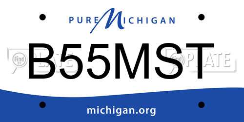 B55MST Michigan License Plate