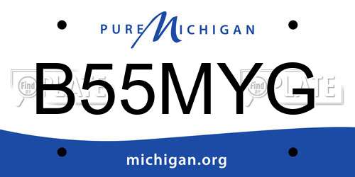 B55MYG Michigan License Plate