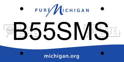 B55SMS Michigan License Plate