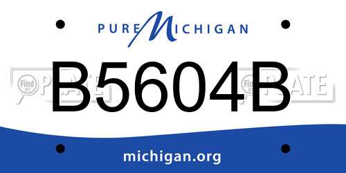 B5604B Michigan License Plate