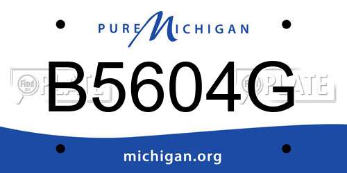 B5604G Michigan License Plate