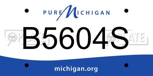 B5604S Michigan License Plate