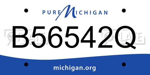 B56542Q Michigan License Plate