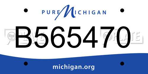 B565470 Michigan License Plate