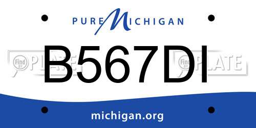 B567DI Michigan License Plate