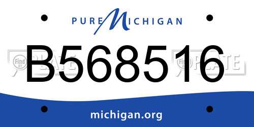 B568516 Michigan License Plate
