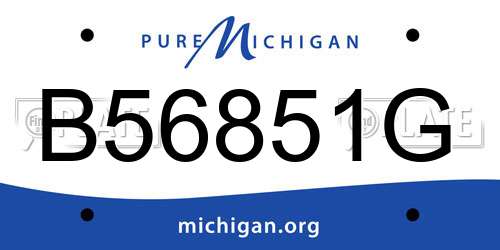 B56851G Michigan License Plate