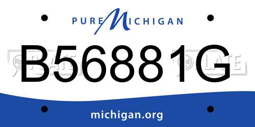 B56881G Michigan License Plate